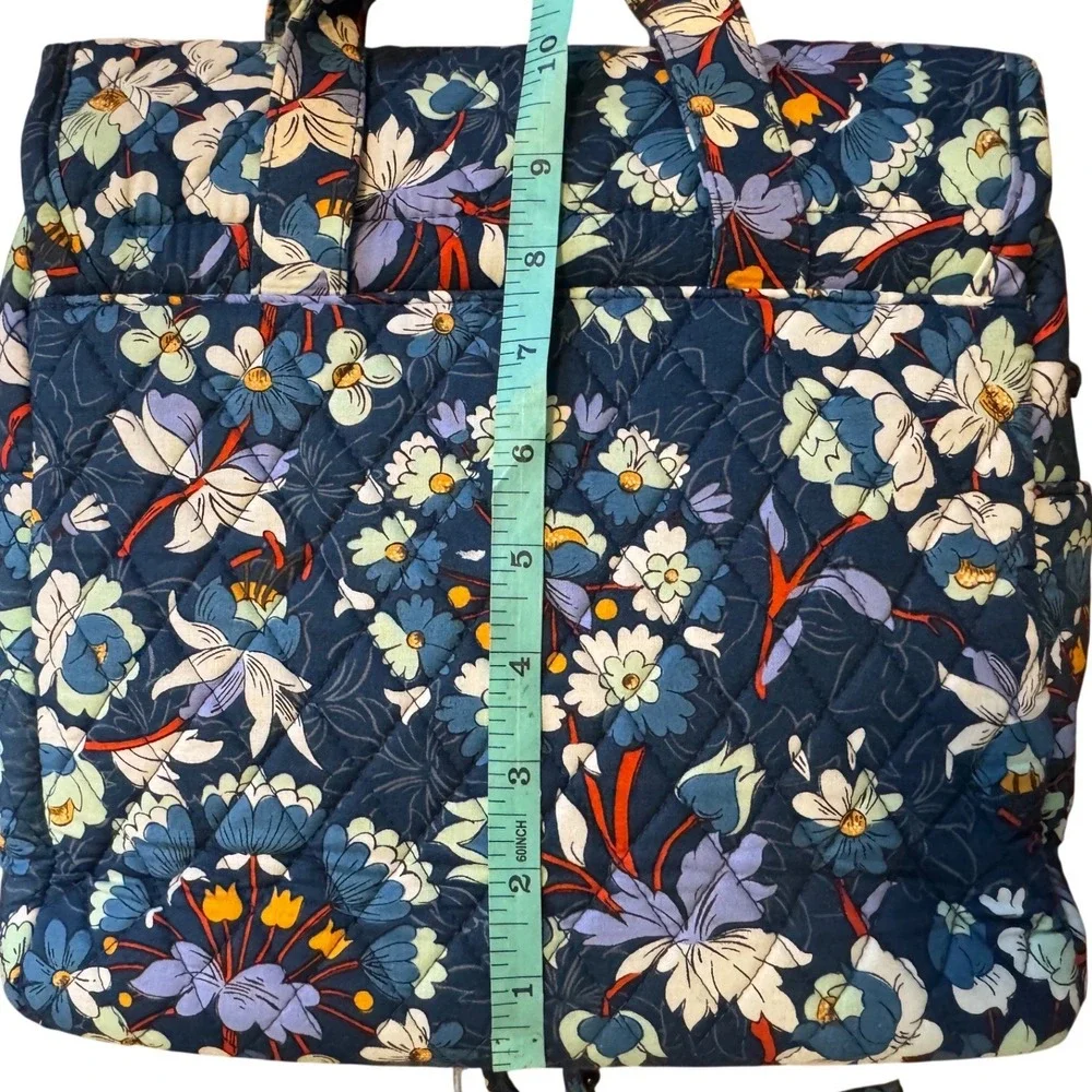 Vera Bradley Navy Floral Quilted Cosmetic Case